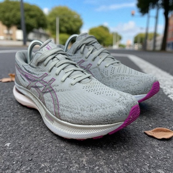 ASICS GT-2000 11 Running Womens Size 10 Shoes Knit Upper Cushioned Gray Purple - Picture 1 of 16